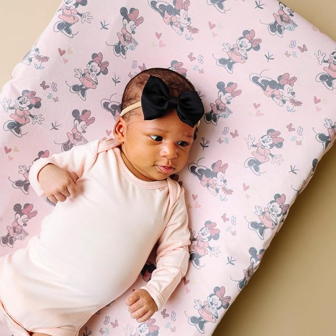 Premium Knit Diaper Changing Pad Cover Minnie Mouse by Copper Pearl