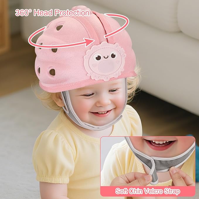 Accmor Baby Head Protector Helmet for Crawling and Walking, Toddler Safety Helmet Cute Infant Headguard Soft Cushion, Breathable Kids Protective Caps for Girls 6–24 Months, Ultra-Lightweight