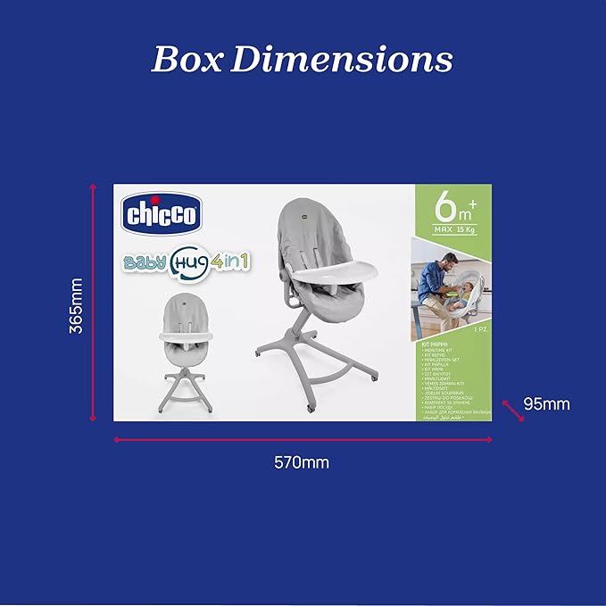 Chicco Baby Hug 4 in1 Meal Kit (High Chair Tray+ Terry Cloth Cover)