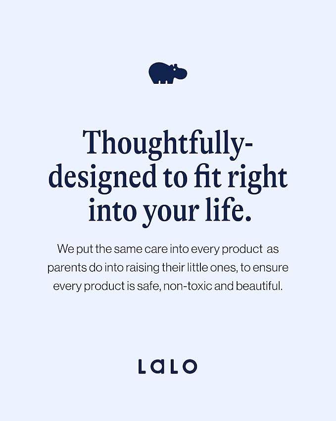 Lalo The Booster Seat for Babies & Toddlers, Children's Booster Seat, Easy to Clean Five-Point Safety Harness & Durable Non-Toxic Plastic Seat & Belly Bar - Blueberry