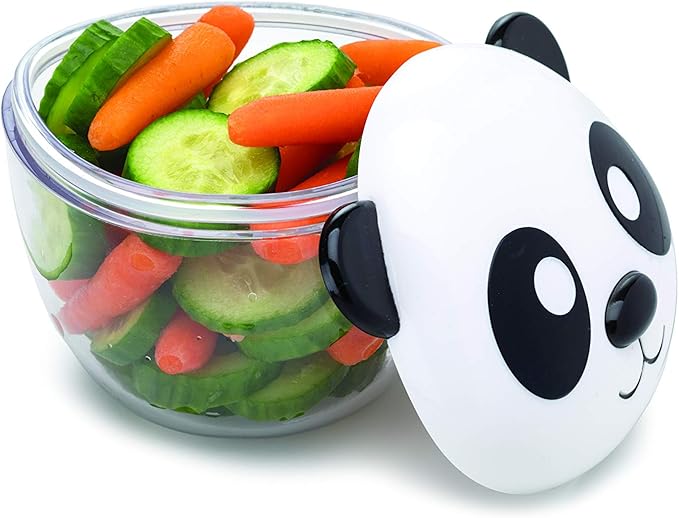 melii Animal Snack Containers with lids - Food Storage for Toddlers and Kids - Panda