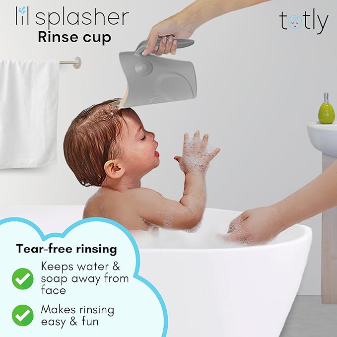 6pcs Bath Kneeler and Elbow Rest pad Set - Complete Bathtime Kit with 2 Cushions, Rinse Cup, Spout Cover, Thermometer & Non-Slip Mat