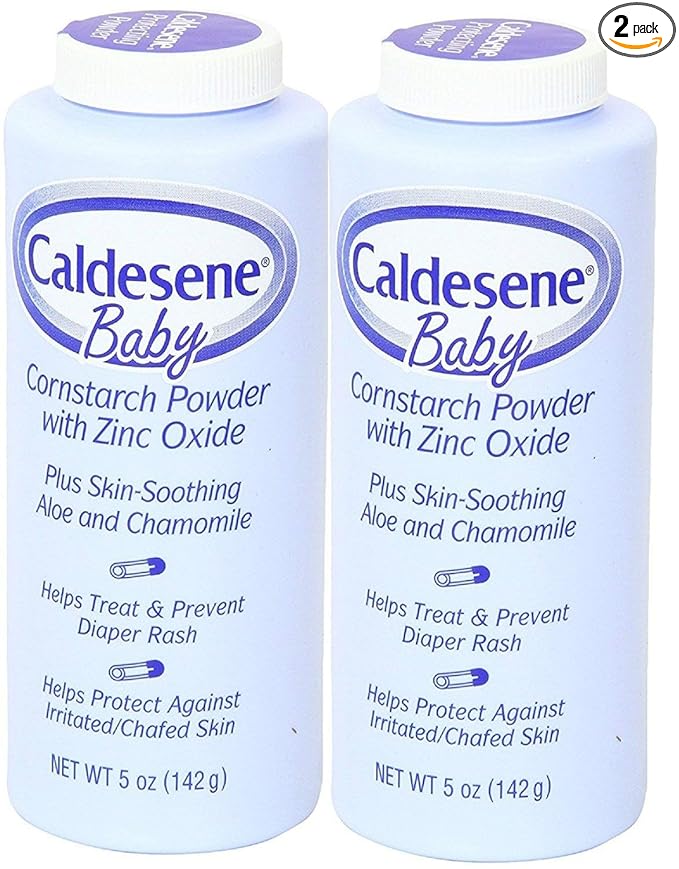Caldesene Baby Cornstarch Powder With Zinc Oxide 5 oz (Pack of 2)