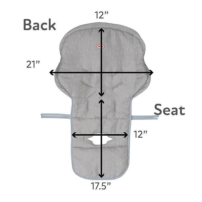 Nuby Baby High Chair Cover - Protects from Spills and Crumbs - Water Resistant for Easy Cleanup - Arrow Print
