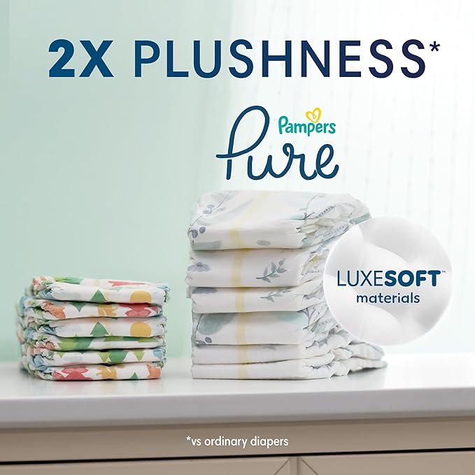 Pampers Pure Protection Disposable Baby Diapers Size 6, One Month Supply (108 Count) with Aqua Pure Baby Wipes, 6X Pop-Top Packs (336 Count)