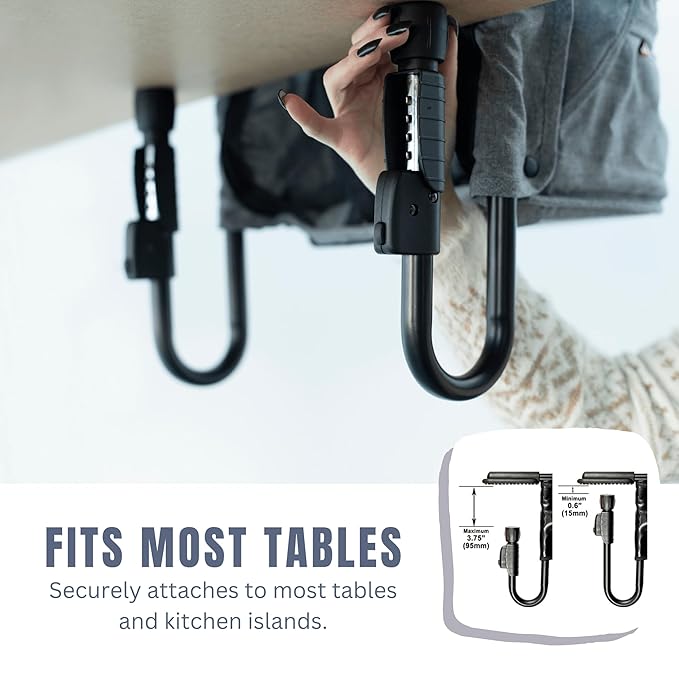 guzzie+Guss Perch Hook On High Chair – Portable Clip On Table Chair for Baby & Toddler | Travel High Chair for Restaurants, Picnics, Camping, Beach, Vacation | Boys & Girls 4M+ | Copper Blue