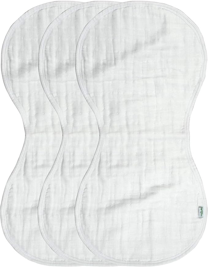 green sprouts Muslin Burp Cloths made from Organic Cotton | 4 absorbent layers protect from sniffles,drips & drools | 100% organic cotton muslin,Super soft & softer with every wash,Machine washable