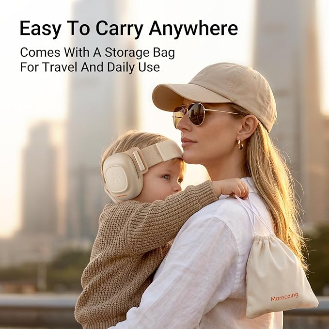 MAMAZING Baby Ear Muff for Newborns & Toddlers 3-48 Months, 25dB Noise Cancelling Headphones for Airplane, Party and Firework