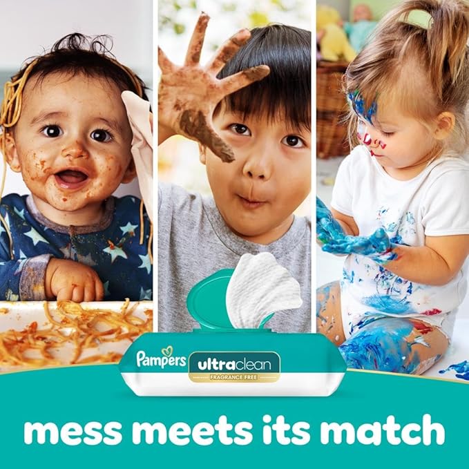 Pampers Pull On Cruisers 360° Fit Disposable Baby Diapers Size 4, 144 Count with Free & Gentle Baby Wipes 12 Flip-Top Packs (936 Wipes Total)