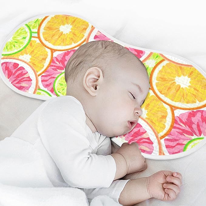 vvfelixl Baby Burp Cloths Orange Grapefruit Lime Lemon Baby Newborn Cotton Burping Cloths Set Baby Washcloths 4 Pack