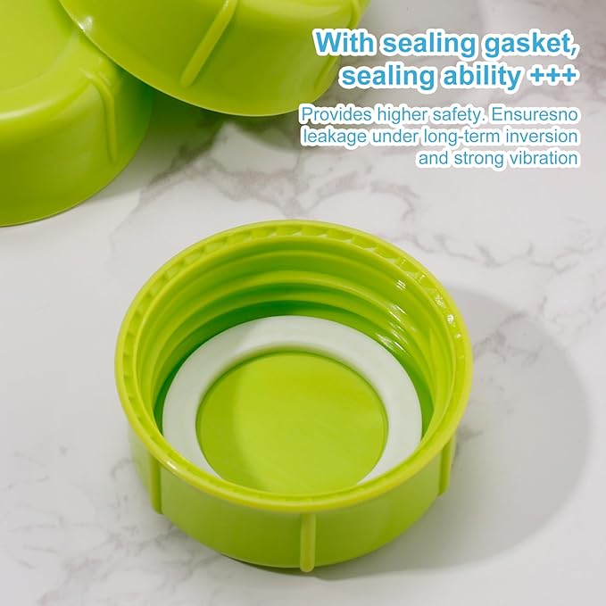 12pcs Travel Bottle Caps for Dr. Brown's & Medela Narrow Bottles, Leak-Proof BPA Free Bottle Caps with Sealing Gasket Bottle Lids Replacement Parts Ideal Bottle Accessories(Green)
