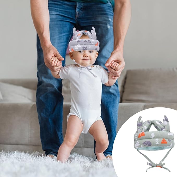 Baby Helmet, Baby Adjustable Helmet, Lightweight and Soft, No Bumps Safety Head Cushion Bumper Bonnet, Adjustable Protective Cap Child Safety Headguard Hat for Running Walking Crawling