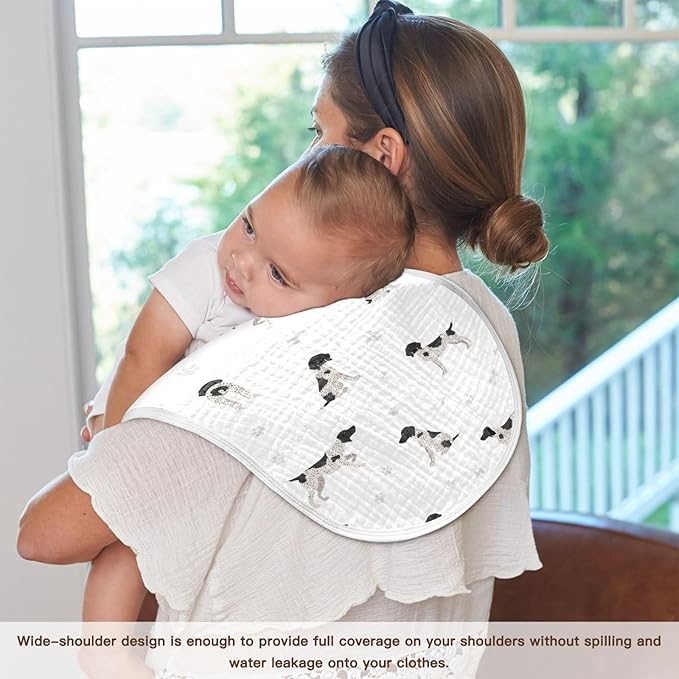 Dog German Shorthaired Pointer Muslin Burp Cloths for Baby 1 Pack Soft 100% Cotton Baby Washcloths Bibs for Boy Girl