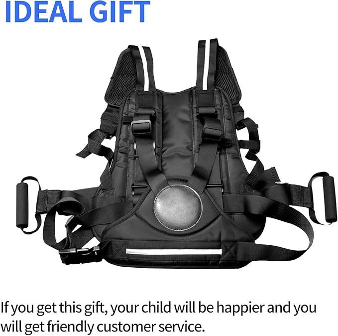 Adjustable Harness, Prevent Passengers from Falling for ATV,Snowmobile,Black