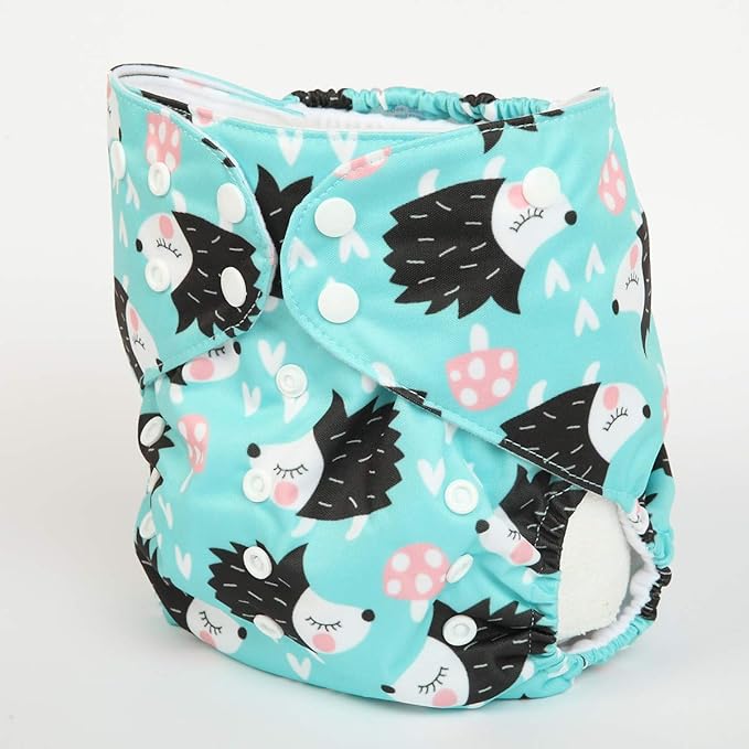 2 to 7 Years Old Junior Big Cloth Diaper Pocket Reusable Washable Baby Toddler (Hedgehog)