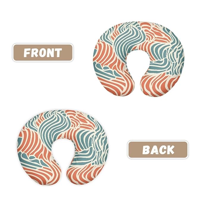 Spiral Stripe Stretchy Nursing Pillow Covers Abstract Line Soft Snug Fits On Infant Nursing Pillow, Aesthetic Art Newborn Feeding Pillow Case, Machine Washable