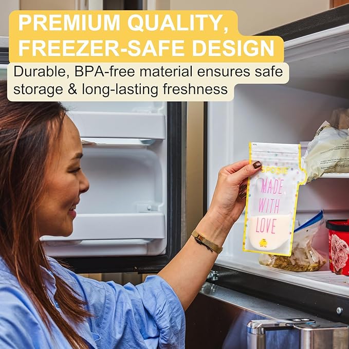 SPOSIE SimpleFeed Breast Milk Storage Bags | Feeding Made Easier | 8oz, 200 Count | Easy Pour, Temperature Sensor, Freezer Safe, Leak-Proof, BPA-Free (Pack of 2)