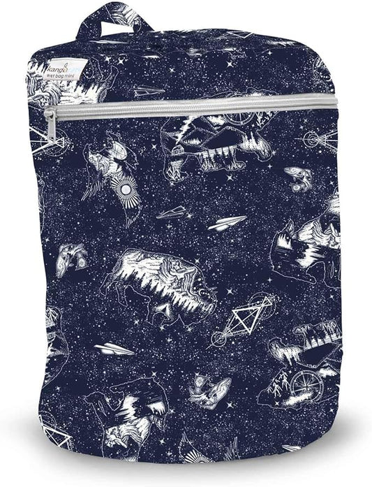Kanga Care Wet Bag MINI Seam Sealed Waterproof 3D Dimensional for Baby Cloth Diapers, Travel, Beach, Pool, Gym, Swim | Shine Bright