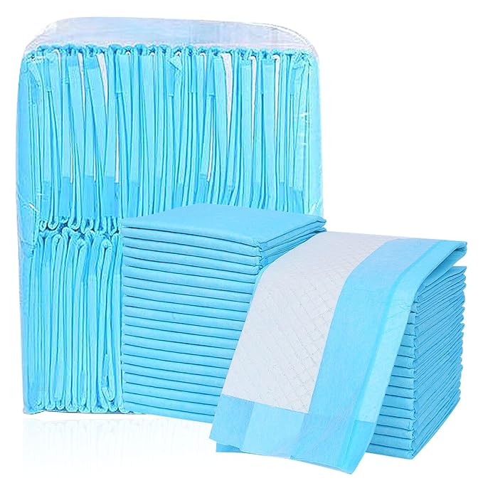 Disposable Changing Pads, 50 Pack Super Absorbent Portable Diaper Change Pads for Baby, Soft Leak-Proof Underpads Incontinence Bed Table Pee Mat
