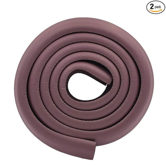M2cbridge L Shape Extra Thick Furniture Table Edge Protectors Foam Baby 6.5 Ft (Brown)
