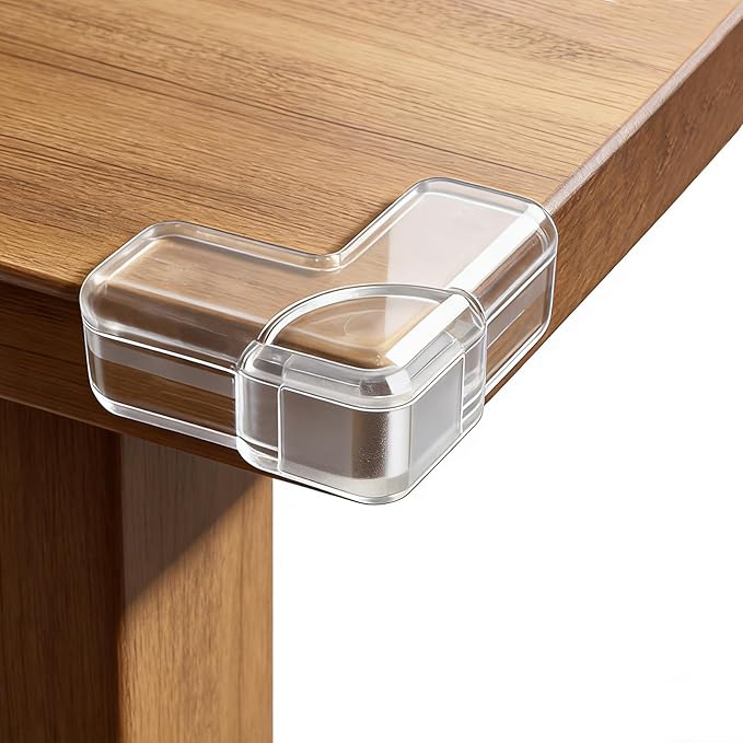 Corner Protector Baby – MOYONTE 16 Pack Clear Air Cushion Baby Proof Corners and Edges, Soft Furniture Table Corner Protectors with Strong Adhesive, Non-Toxic Safety Corner Protectors for Child Safety