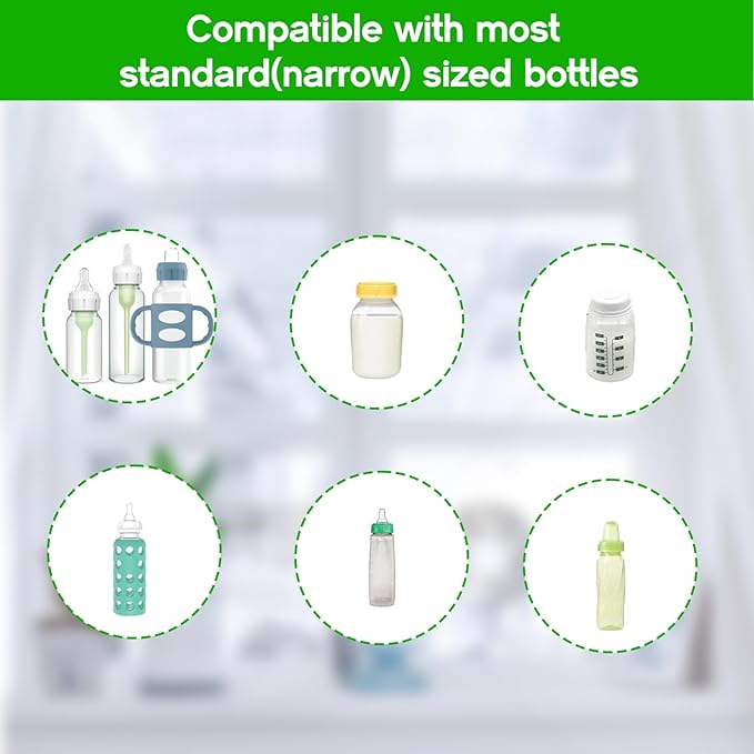 10PCS Baby Bottle Caps for Dr Brown Narrow Bottles, Travel Bottle Lids Replacement for Narrow-Neck Bottle, Tight and Leak-Proof, White