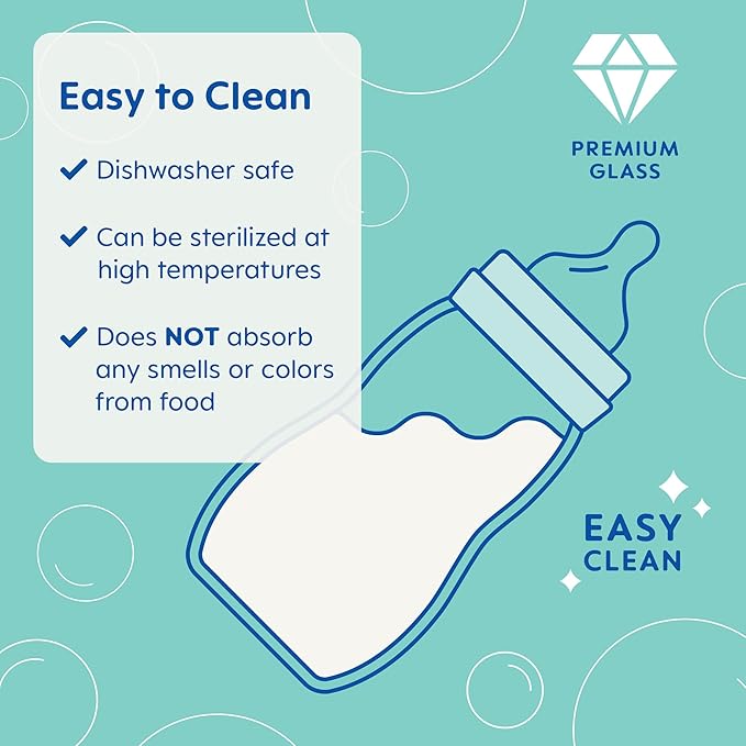 MAM 6oz Premium Glass Wide Neck Baby Bottle with Slow Flow Breastfeeding-Like Silicone Nipple, Easy to Clean,BPA Free, 0+ Months, Easy Switch Between Breast and Bottle, Made in Europe, 3 Pack Unisex