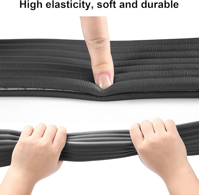 Upgraded Baby Proofing Edge Corner Protector, 16.4ft Edge Guards Padding with 3M Adhesive, Extra-Wide Soft Rubber Foam Padding, Furniture,Sharp Edge Safety Corner Edge Bumper Guard-Black