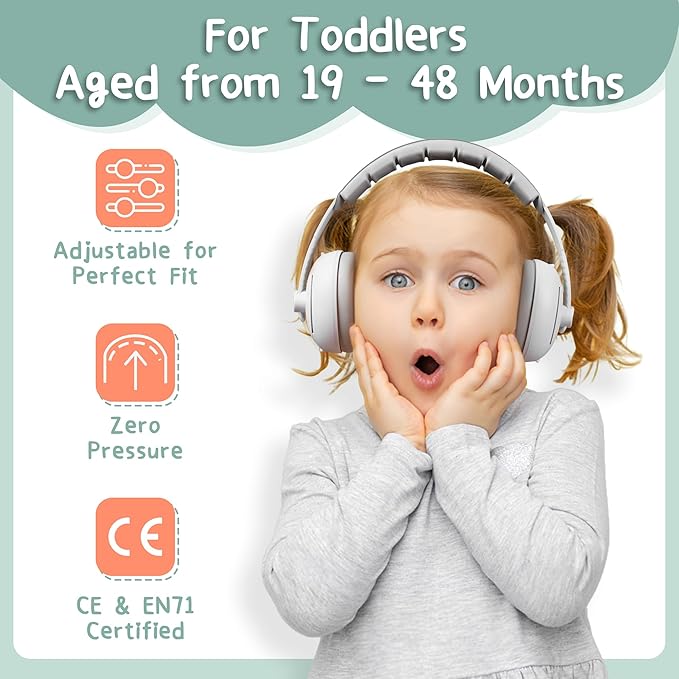 BOENFU Baby Ear Muffs Noise Protection Noise Cancelling Headphones with Adjustable Headband, Ear Protection for Babies