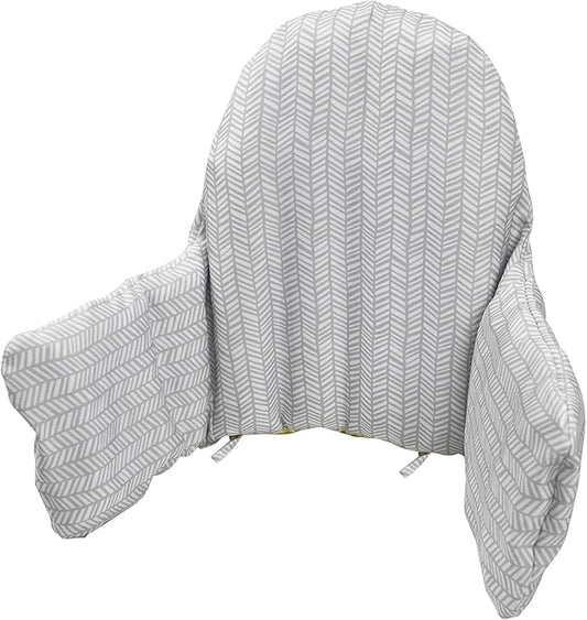 High Chair Cushion, New Type High Chair Cover Pad/pad for High Chair,highchair Cushion for IKEA Antilop Highchair,Built-in Inflatable Cushion,Baby Sitting More Comfortable (Gray Stripes)