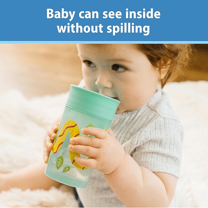 Dr. Brown's Milestones Wide-Neck Sippy Spout Bottle with 100% Silicone Handles & Milestones Cheers 360 Cup Spoutless Transition Cup, Travel Friendly