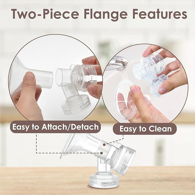 Maymom Brand 36 mm 2xTwo-Piece Extra Extra Large Breastshield Compatible with Selected Medela Breast Pumps. (36mm)