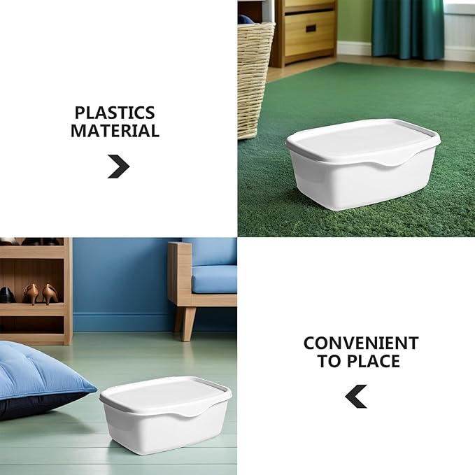 Wet Tissue Box with Lid Square Plastic Storage Container for Baby Wipes Bathroom Desktop Organization Compact 7.1 Inch Holder