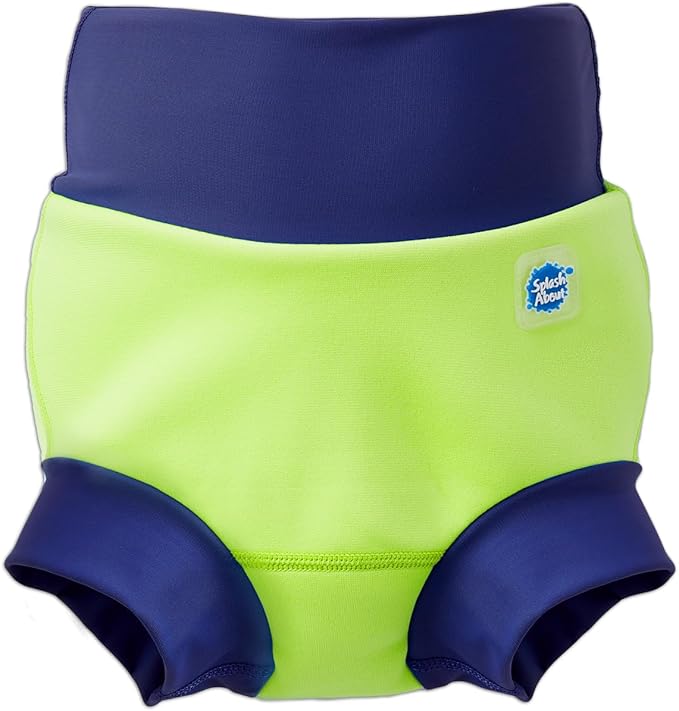 Splash About Happy Nappy Swim Diaper, Lime/Navy, 12-24 Months