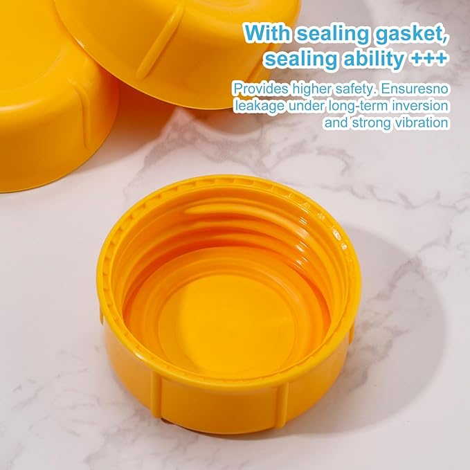 4pcs Travel Bottle Caps for Dr Brown & Medela Bottles, BPA Free Narrow Baby Bottle Lids Replacement No Leak Storage Cap Accessories Parts for Ameda Evenflo Gerber Baby Bottles (Orange)