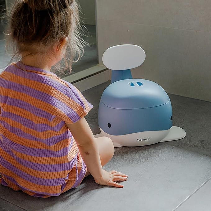 Kindsgut Whale Potty Training Toilet – Ergonomic Toddler Potty for Boys & Girls, Designed in Germany, Non-Slip & Easy Clean, Pigeon Blue