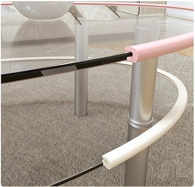 M2cbridge U Shape Extra Thick Furniture Table Edge Protectors Foam 6.5 Ft (Off White)