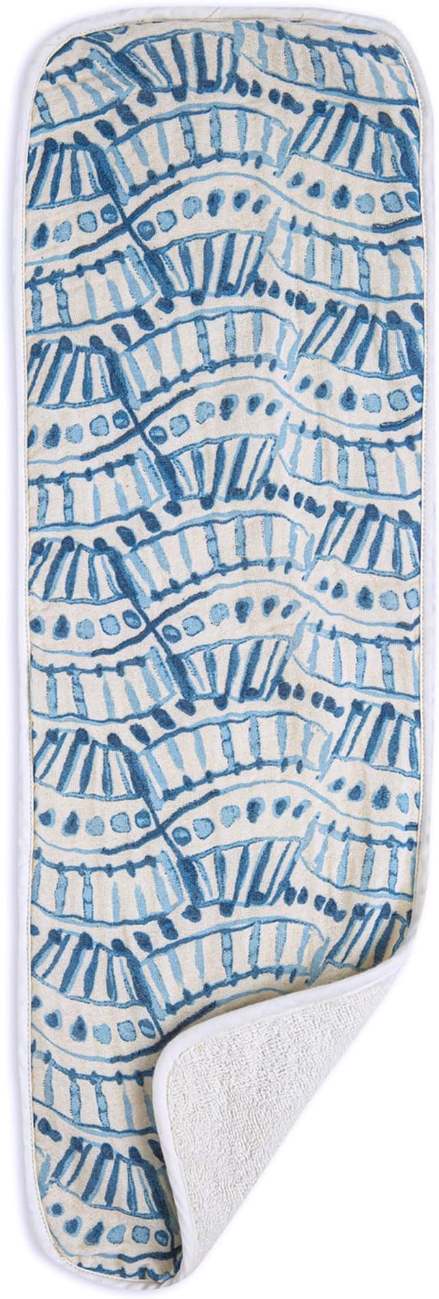 Crane Baby Muslin Baby Burp Cloths, Lightweight Absorbent Burp Cloth, Ocean Theme, Set of 3, 7" x 20", Newborn Baby Essentials, Burp Cloths Baby Boy, Burp Cloths Baby Girl, Baby Newborn Essentials