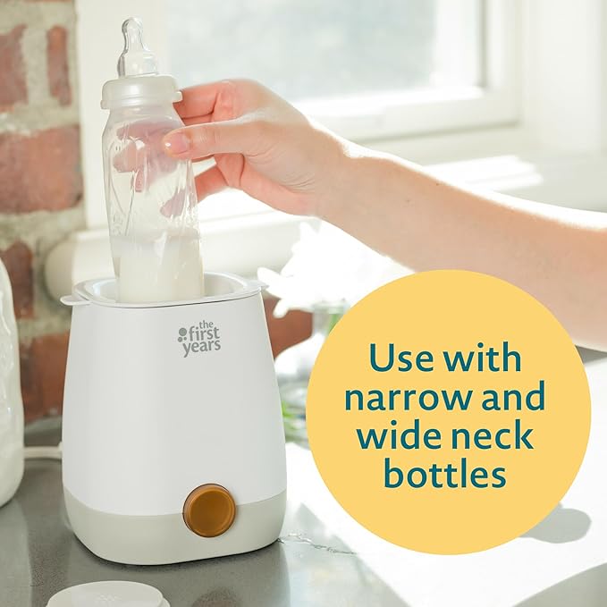 The First Years Baby Bottle Warmer and Sterilizer - Pacifier and Bottle Nipple Sanitizer - Feeding Baby Essentials for Formula or Breast Milk - Holds Multiple Sizes,(Pack of 3)