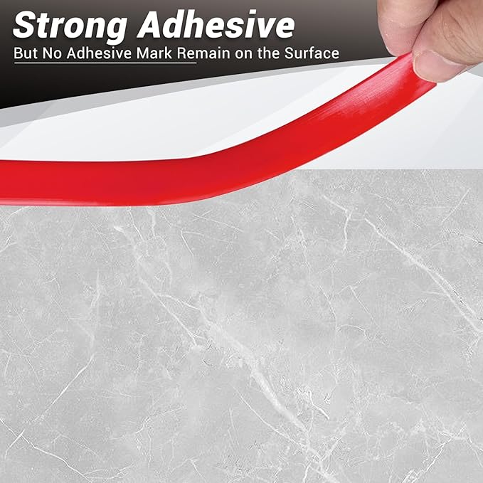 Flexible L Shaped Rubber Corner Trim - Peel and Stick Edging Trim for Tile and Wall Edges - Red Color, 20Ft, EPDM Material