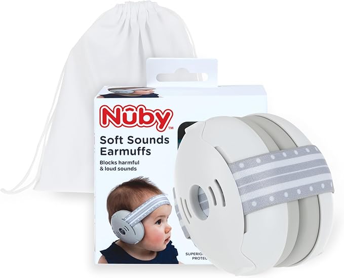 Nuby Soft Sounds Noise-Canceling Earmuffs with Travel Case