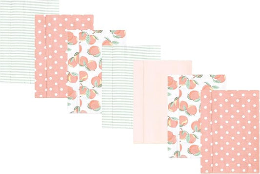Luvable Friends Hudson Baby Flannel Burp Cloths 7pk, Peach