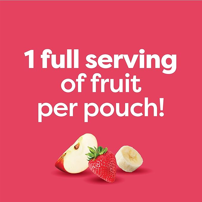 Beech-Nut Stage 2 Baby Food Pouches Variety Pack, Fruit Purees for Babies, Non-GMO, Dairy-Free, 3.5 oz (18 Pack)