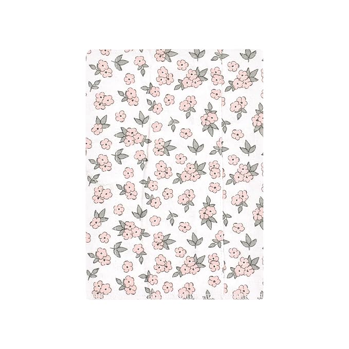 Hudson Baby Unisex Baby Cotton Flannel Burp Cloths 7-Pack, Wild Forest Pink, One Size
