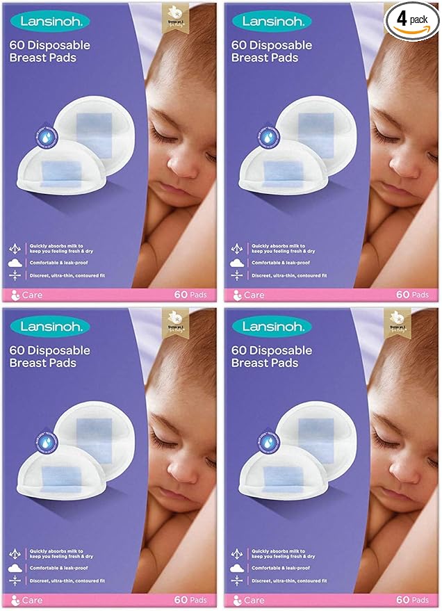 Lansinoh Nursing Pads Stay Dry 60 Each ( Pack of 4 )