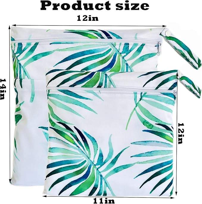 TRASUN Wet bag (Holiday Style, 2 pack, Leaf 5)