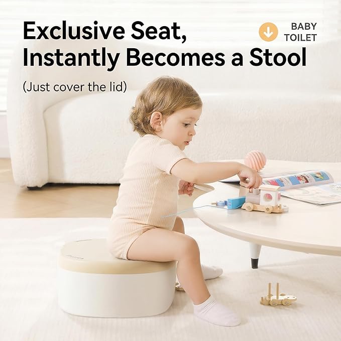 Toddler Toilet Potty Chair for Toddlers 1-7, Kids Potty Training Seat, 3-in-1 Potty Chair for kids Portable Removable Seat with Sturdy Step Stool, Standalone Potty Chair for Toddlers