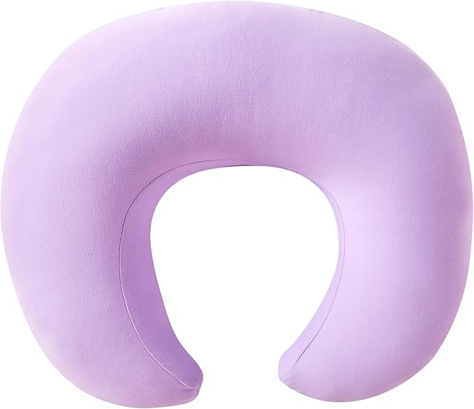 Nursing Pillow, Plus Size Breastfeeding Pillow Original Support for Baby Boys Girls Breastfeeding Essentials, with Removable Soft Cotton Cover (Purple, Large (25.59 * 20.08 * 6.30 Inches))