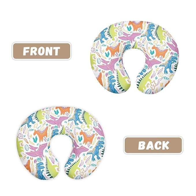 Dinosaur Breastfeeding Pillow Slipcover for Baby Nursing Pillow Slipcover for Breastfeeding Moms Fits Original Support Pillow for Breastfeeding and Bottle Feeding