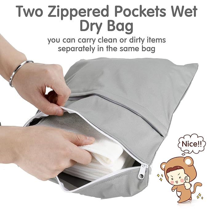 24 Pack Cloth Diaper Inserts Reusable Newborn 3 Layer Absorbent Breathable Cloth Diaper Inserts Overnight Microfiber Nappy Liners with an Extra Bag